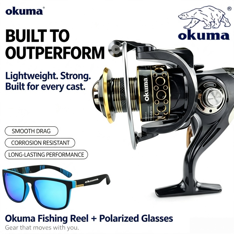 Abu Garcia Reel Max - Спиннинговая катушка OKUMA, ультралегкая металлическая рыболовная